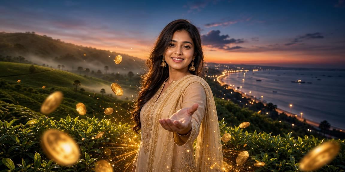 চা বাগানের গাছের পাশে চট্টগ্রামের বেটিং দৃশ্য